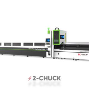 2-CHUCK HYTUBE Fiber Laser Pipe Cutting Machine with Auto Loading