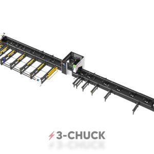3-CHUCK HEAVY TUBE CUT Fiber Laser Pipe Cutting Machine with Auto Loading
