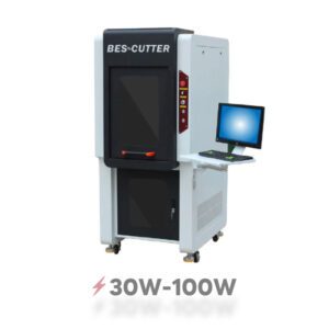 Q SERIES GALVO FULL ENCLOSURE FIBER LASER MARKING ENGRAVING MACHINE FOR ALL METALS / SOME PLASTICS AND TILE 30W-100W - OPTIONAL 3D LASER HEAD