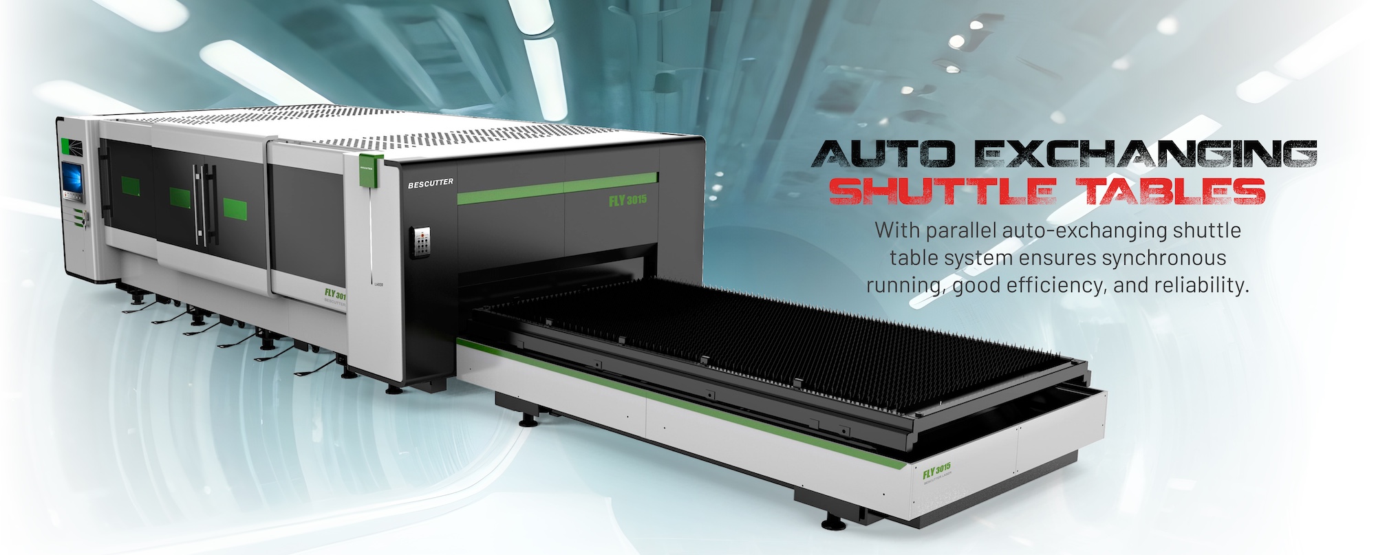 sheet metal laser cutter with shuttle table